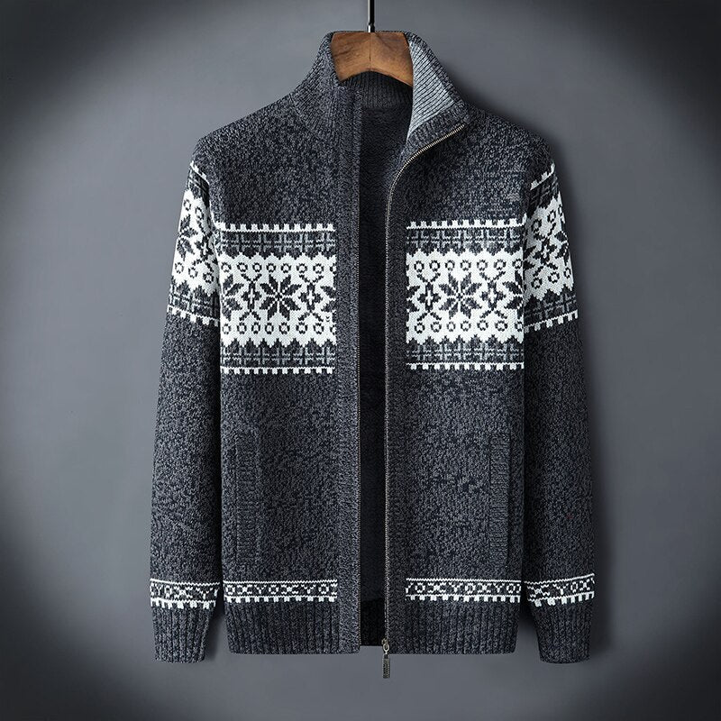 Raven – Cardigan zippé décontracté en maille pour hommes
