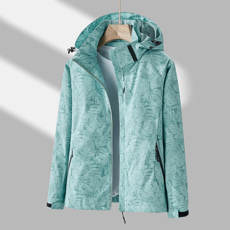 Veste imperméable et coupe-vent avec capuche pour femmes - Olda