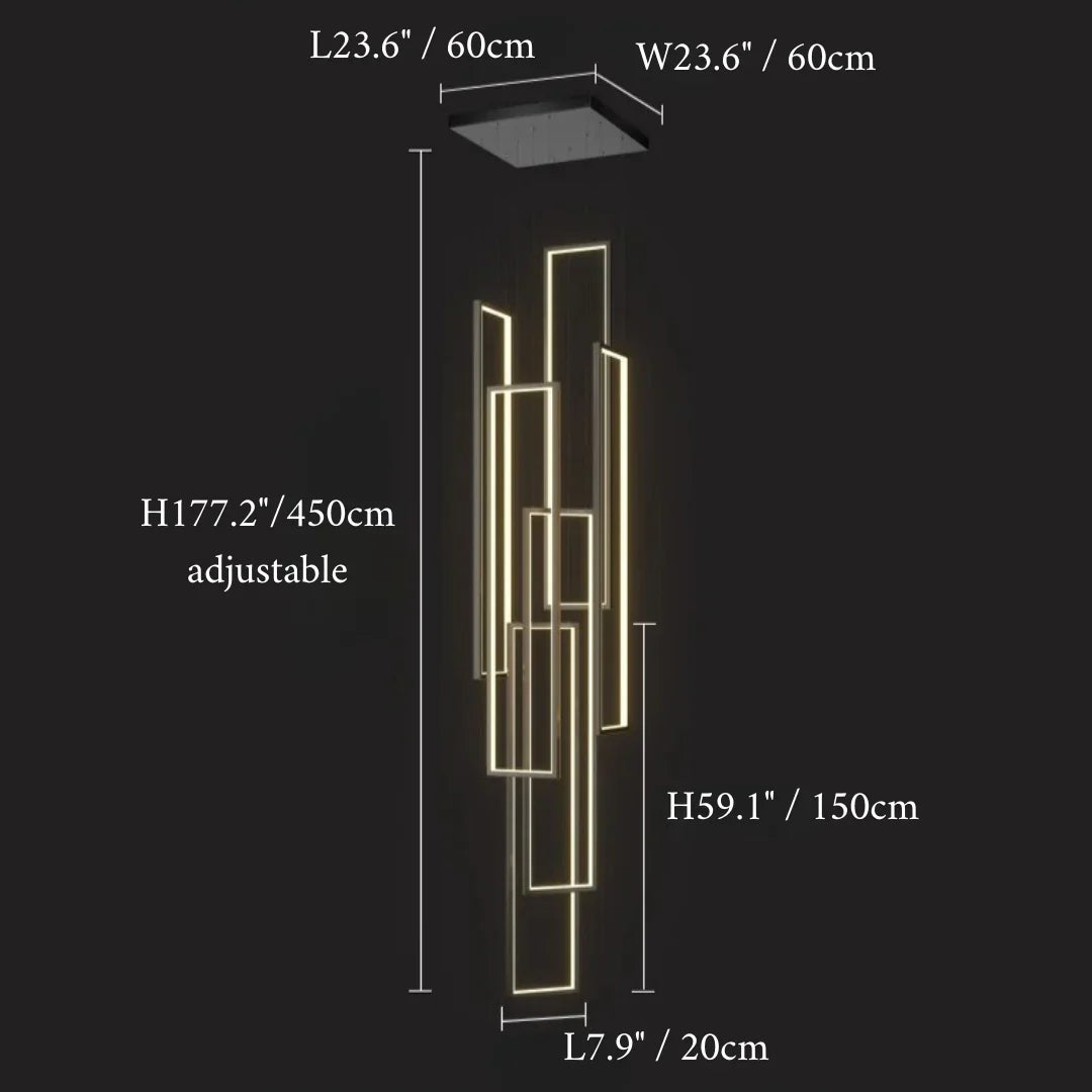UltraLavagna - LED pendellys rektangel