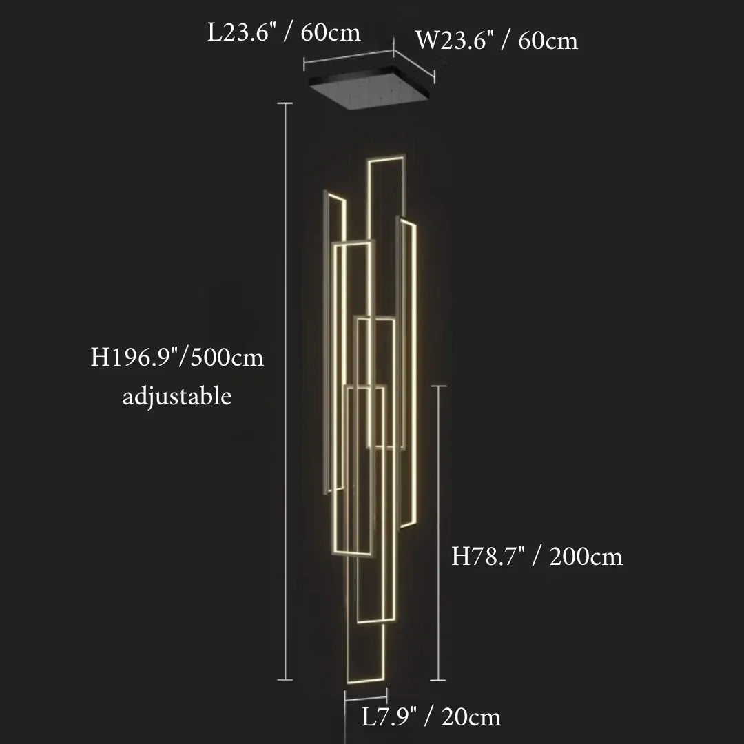 UltraLavagna - LED pendellys rektangel