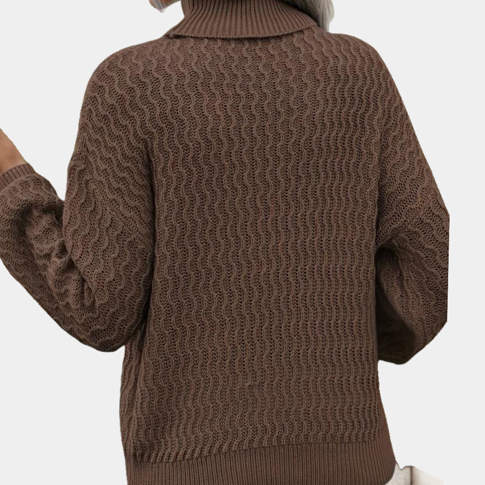 Blanca - Pull à col polo tricoté pour femmes
