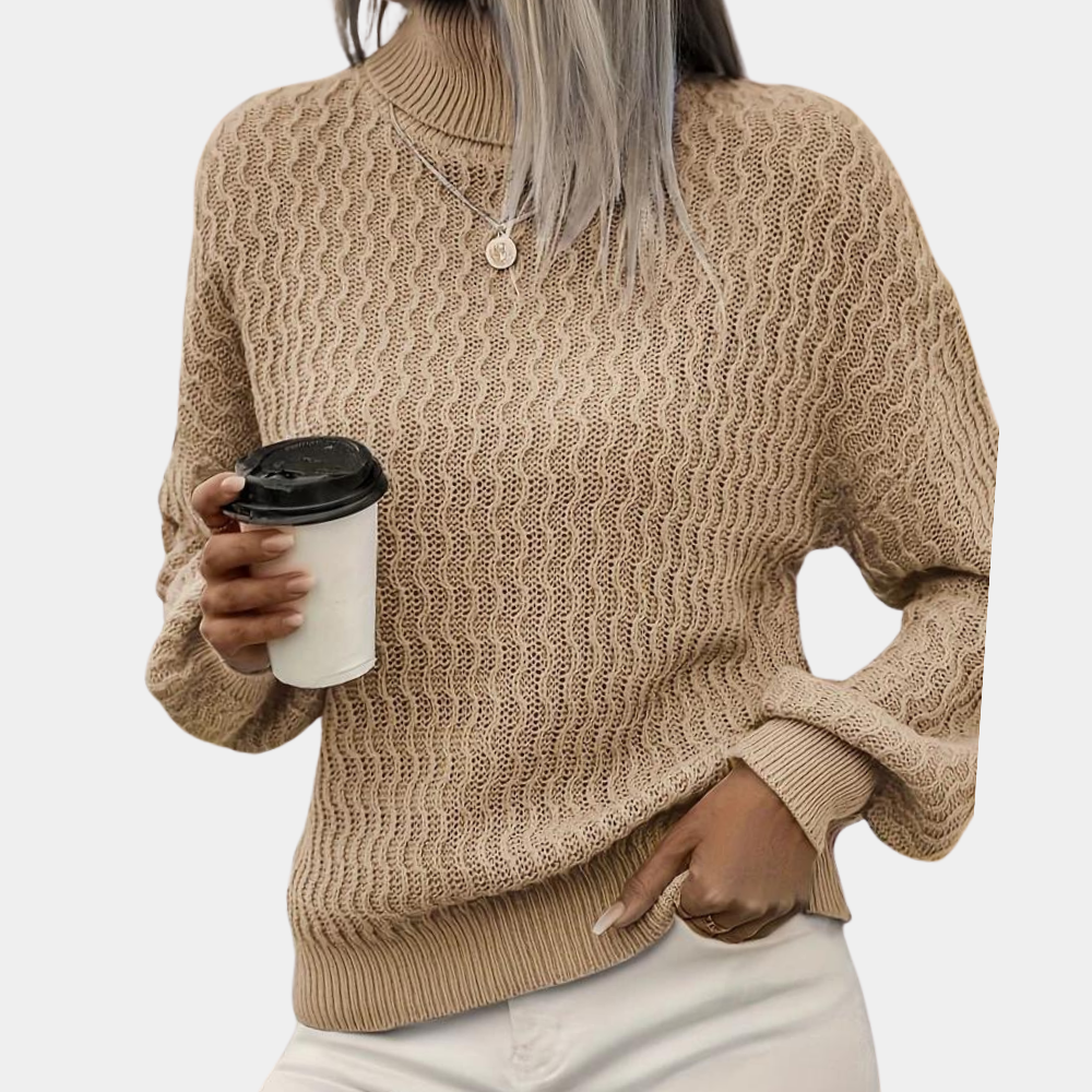 Blanca - Pull à col polo tricoté pour femmes