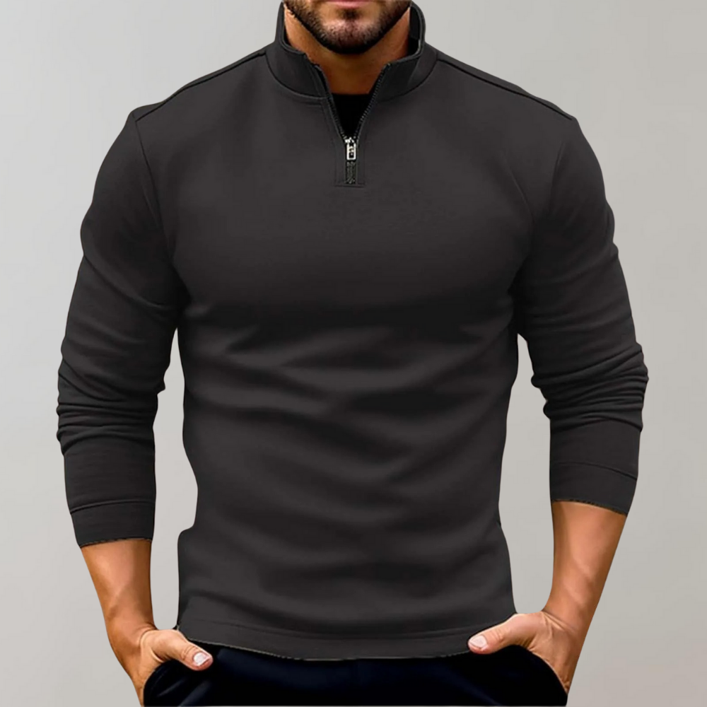 Pull pour homme avec fermeture éclair et look intemporel