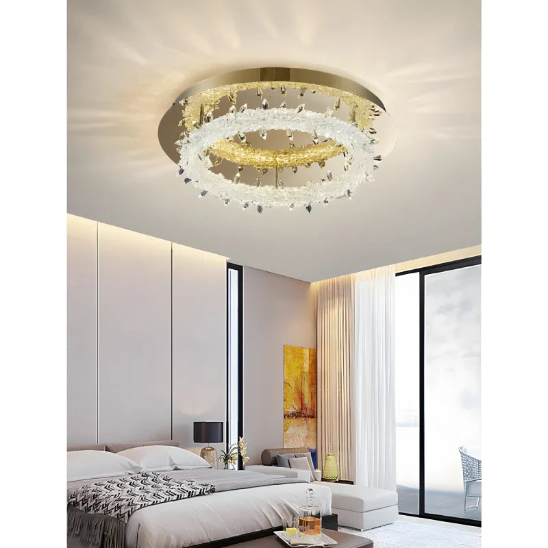LuxeGlimmer - Modern Crystal Ceiling Light