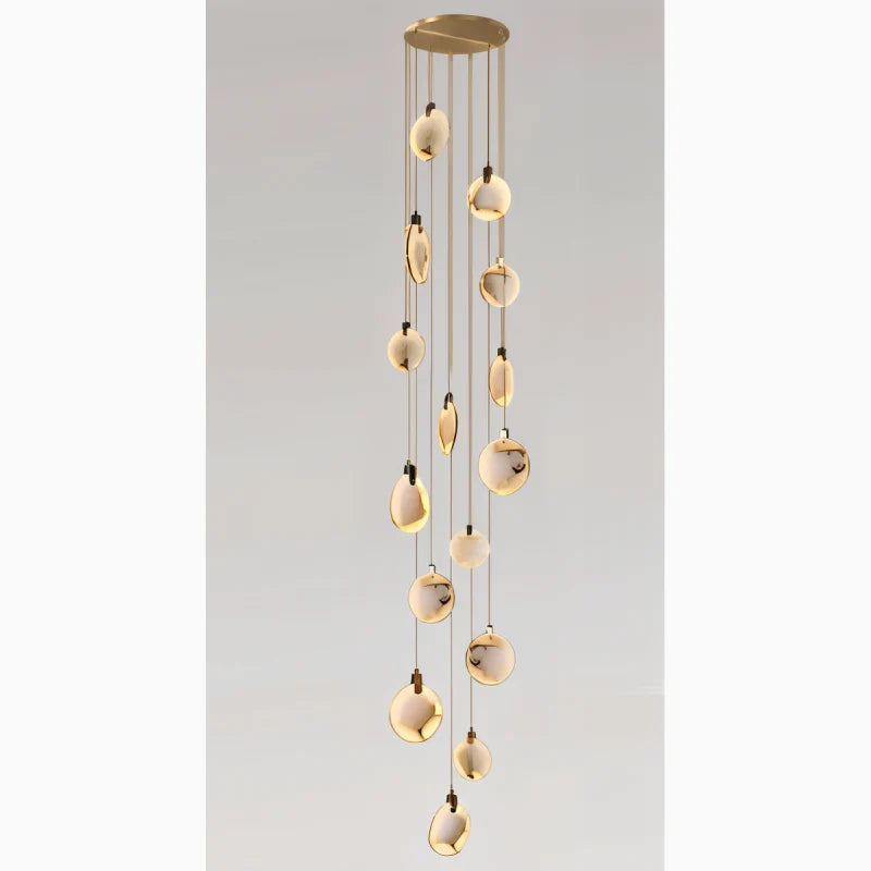 MarbleGlow - Ring Chandelier