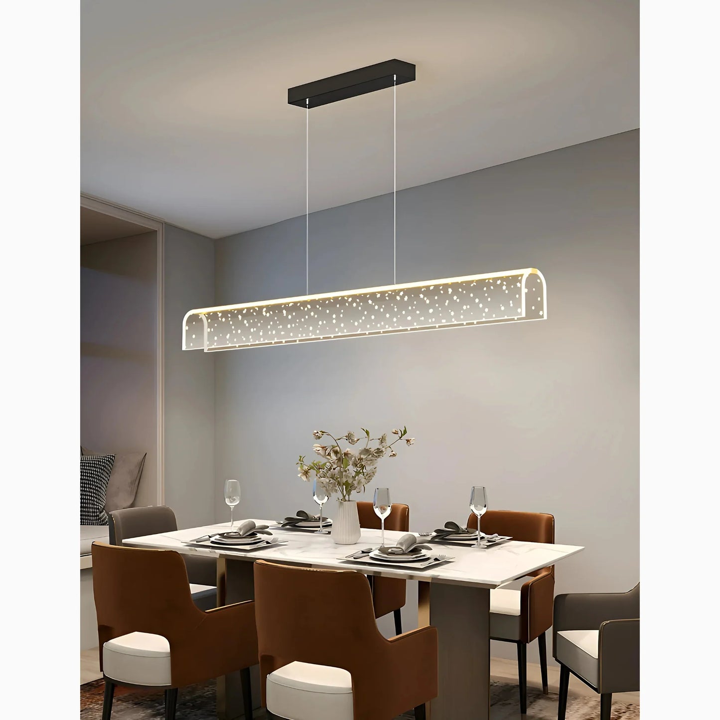 StellarLume - Lysekrone i nordisk stil med stjernedesign til baren