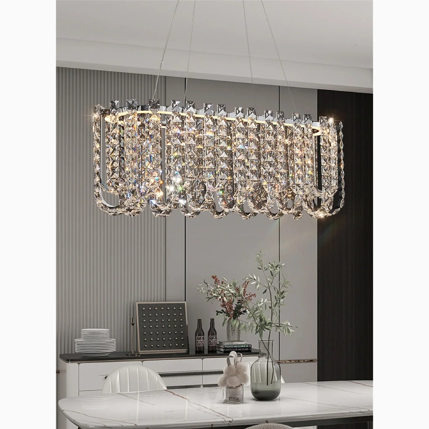 GlitterGlow - Luksuriøs krystall LED-lysekrone