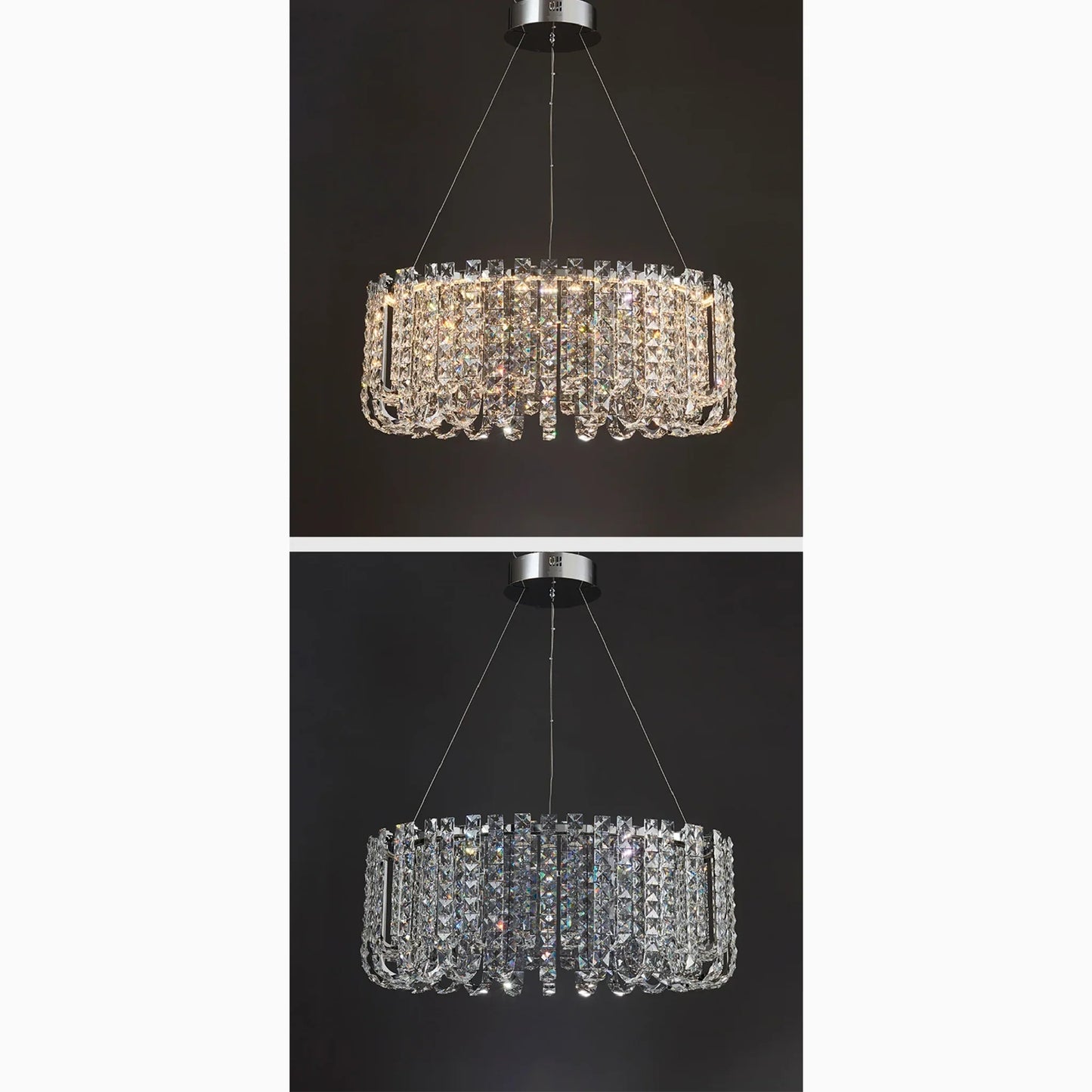 GlitterGlow - Luksuriøs krystall LED-lysekrone