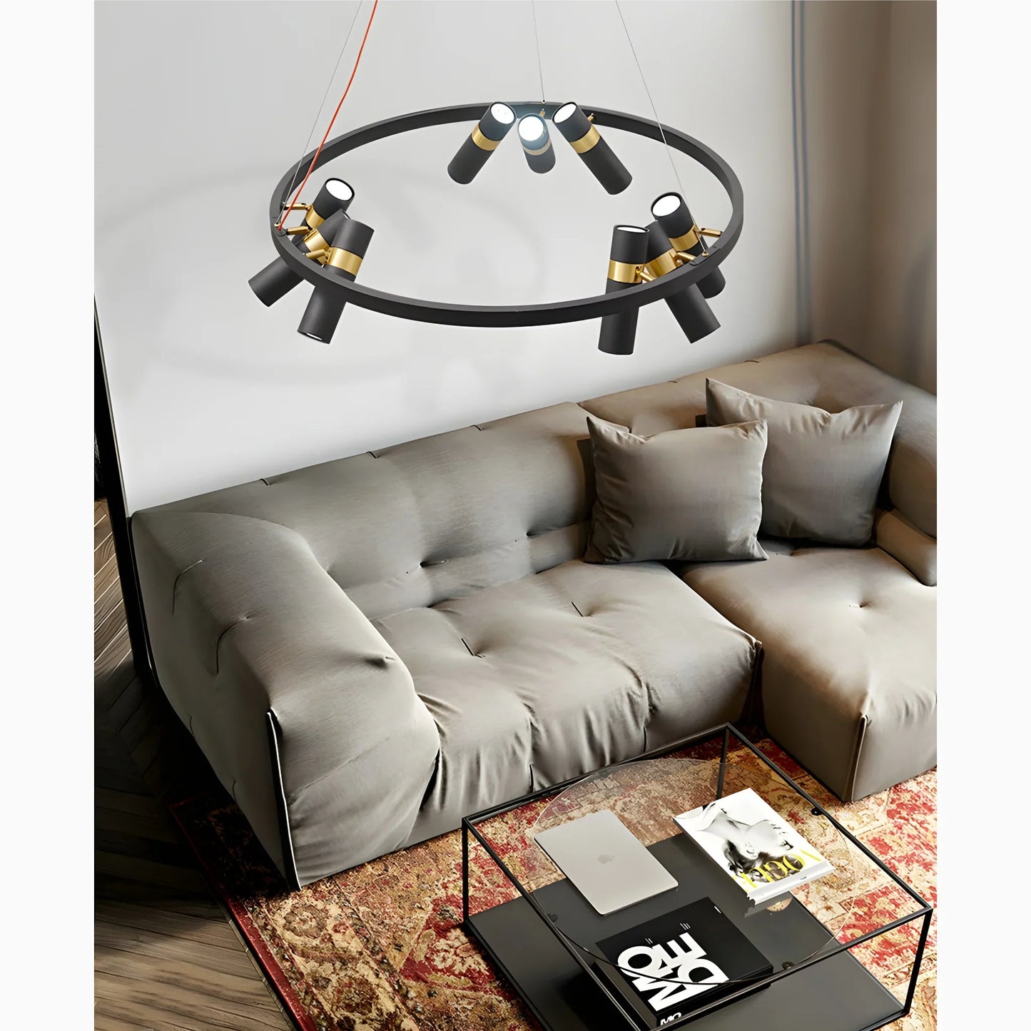 NoirGlow - Minimalist Black LED Pendant Light