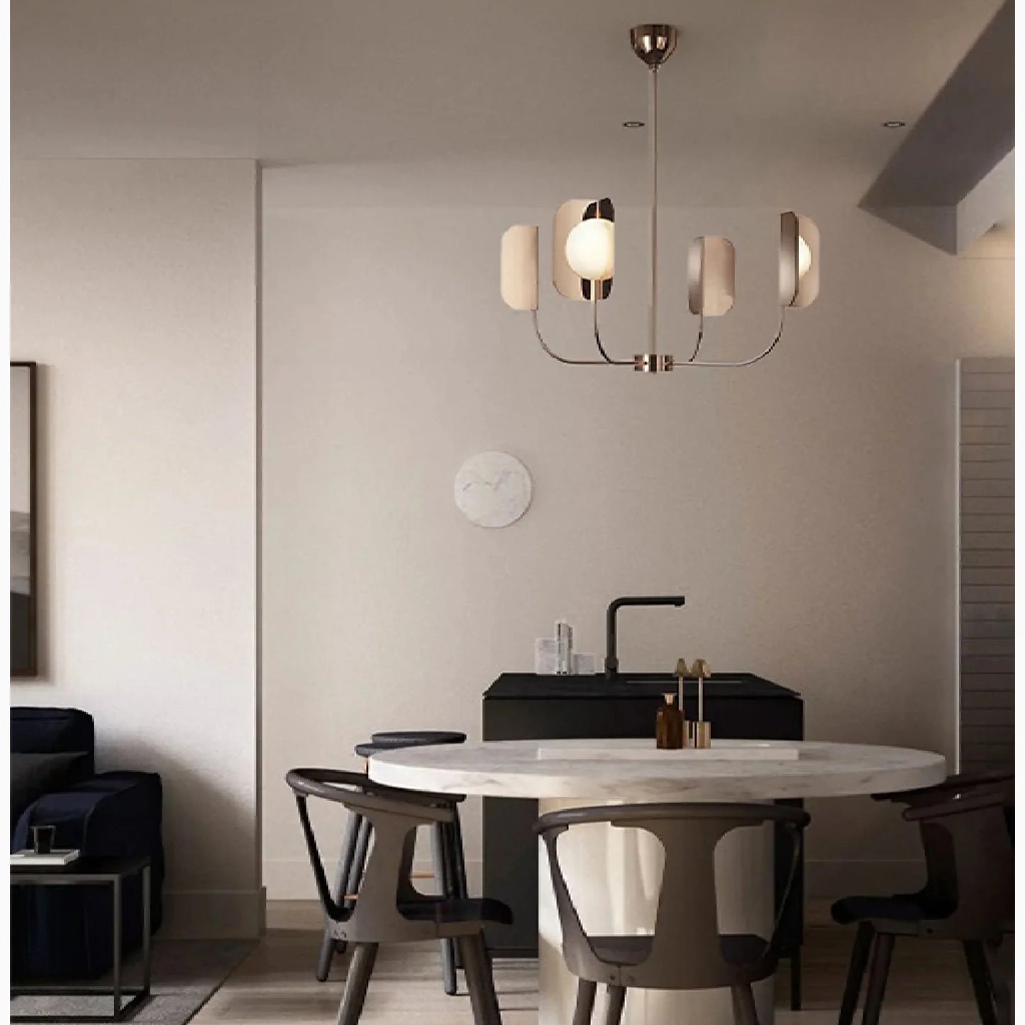 Glamora - Modern Rose Gold Ceiling Light