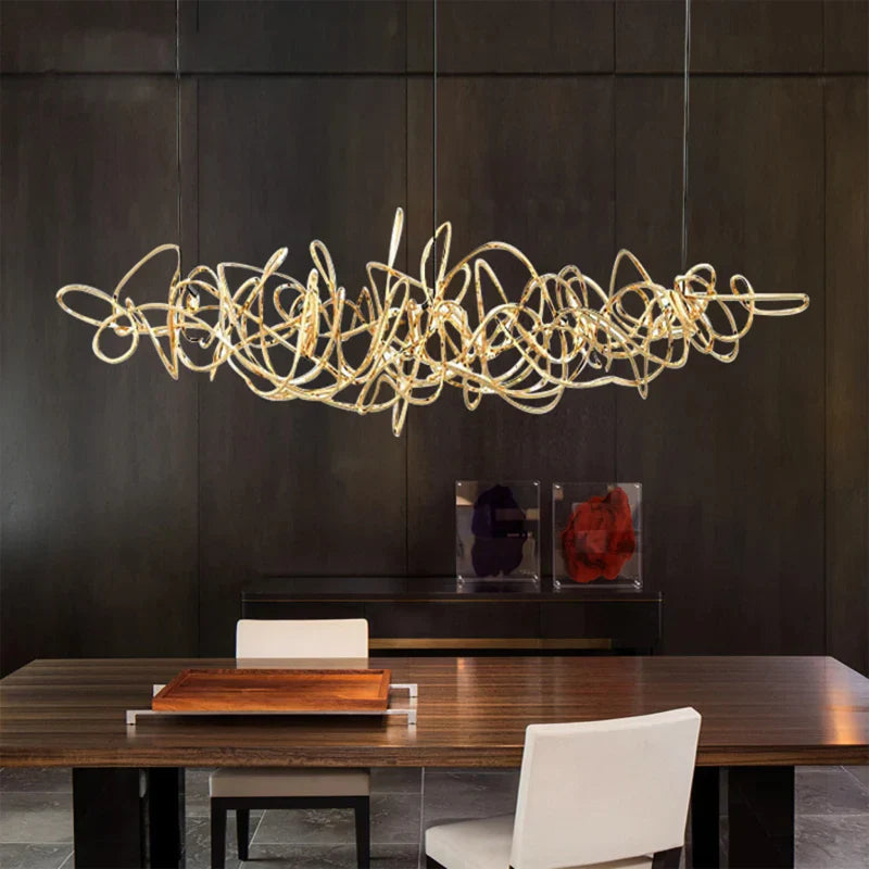 AuroraGlow - Guld Design Lampe