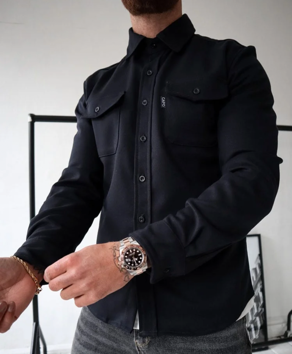 Chemise à manches longues pour hommes avec poches - Capo