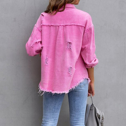 Dame Denimjakke med "Vintage" Look - Revive
