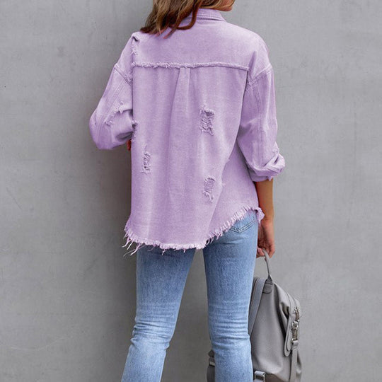 Dame Denimjakke med "Vintage" Look - Revive