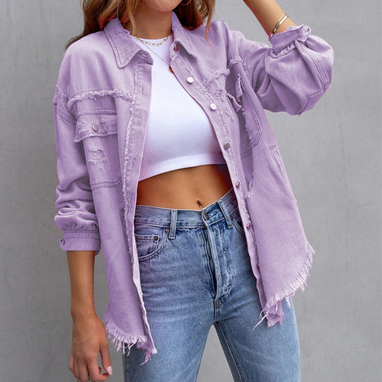 Dame Denimjakke med "Vintage" Look - Revive