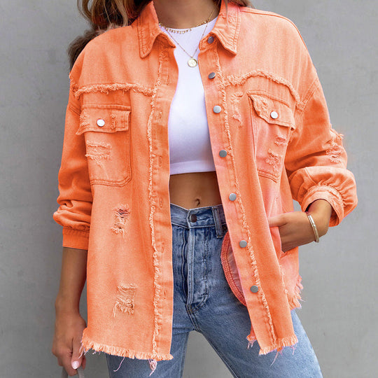 Dame Denimjakke med "Vintage" Look - Revive