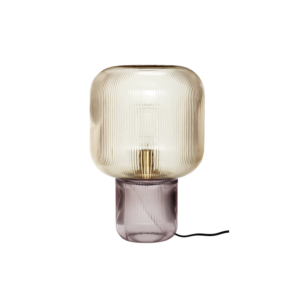 GlowSphere - Oval bordlampe af glas og metal