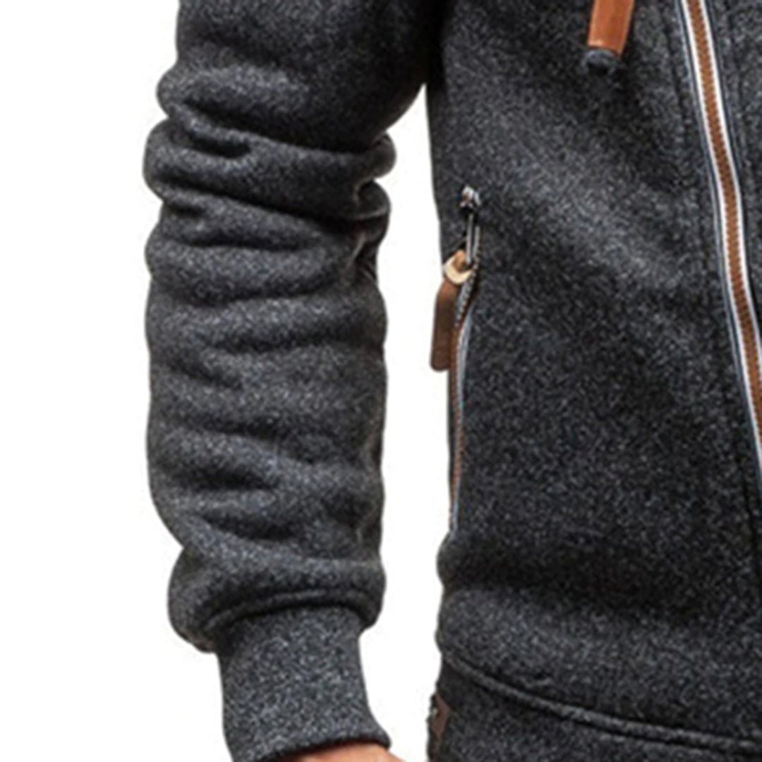 Murie - Casual fleece hettegenser med lommer for menn