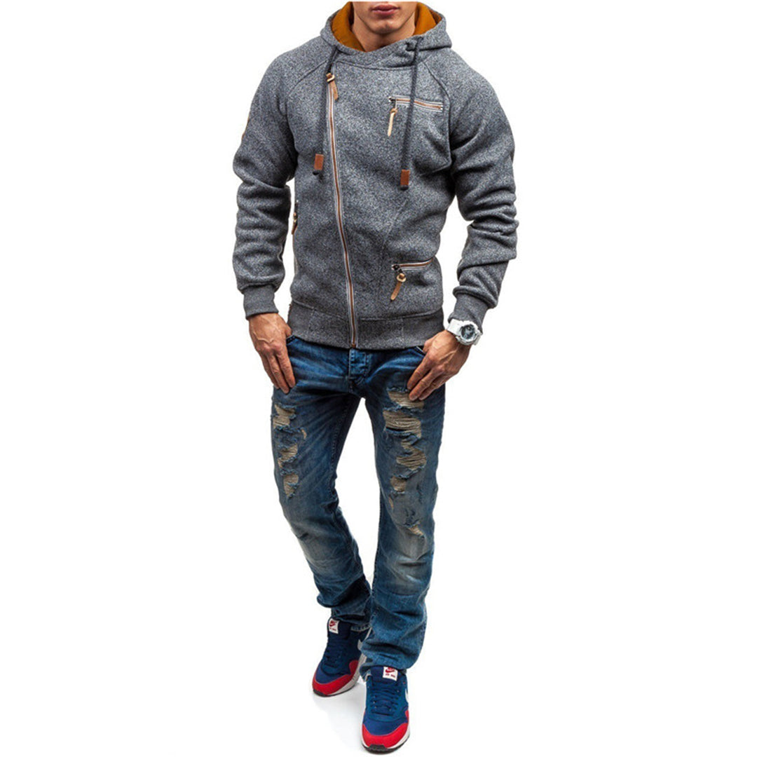 Murie - Casual fleece hettegenser med lommer for menn