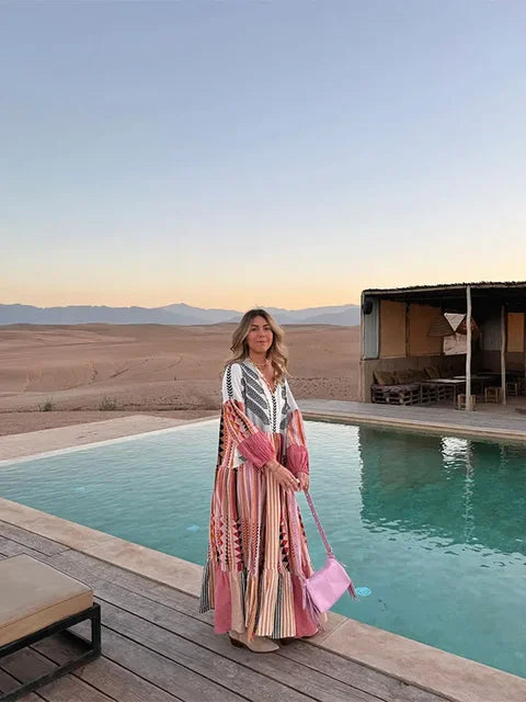 Robe bohémienne Maxi et Mini - Angela