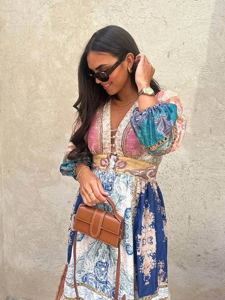 Robe bohémienne Maxi et Mini - Angela