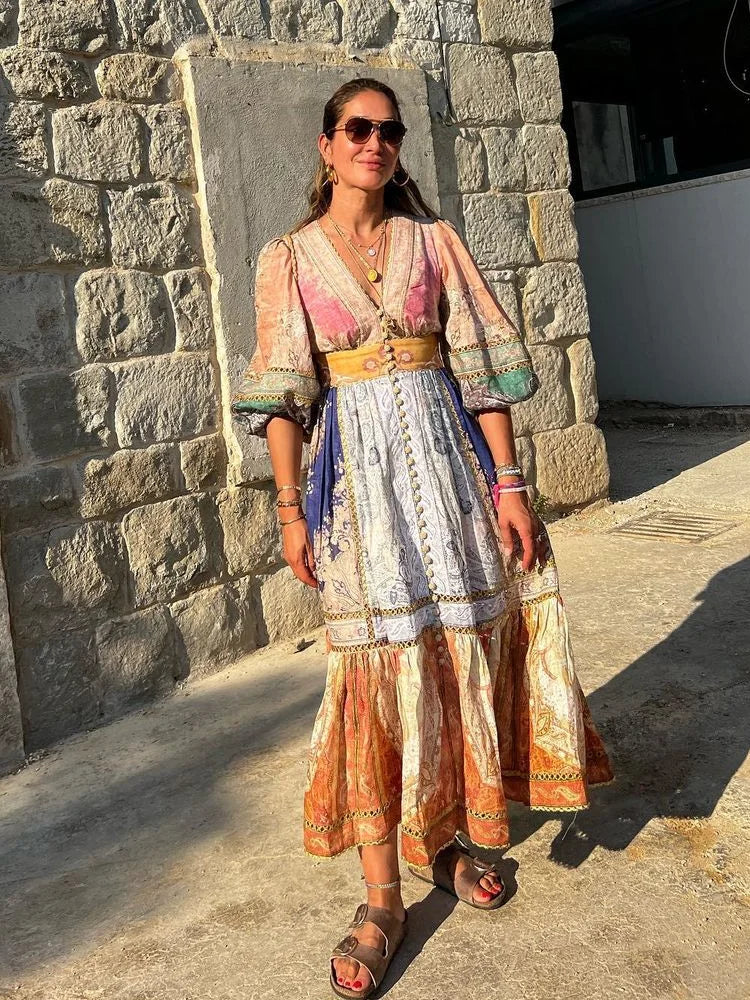 Robe bohémienne Maxi et Mini - Angela