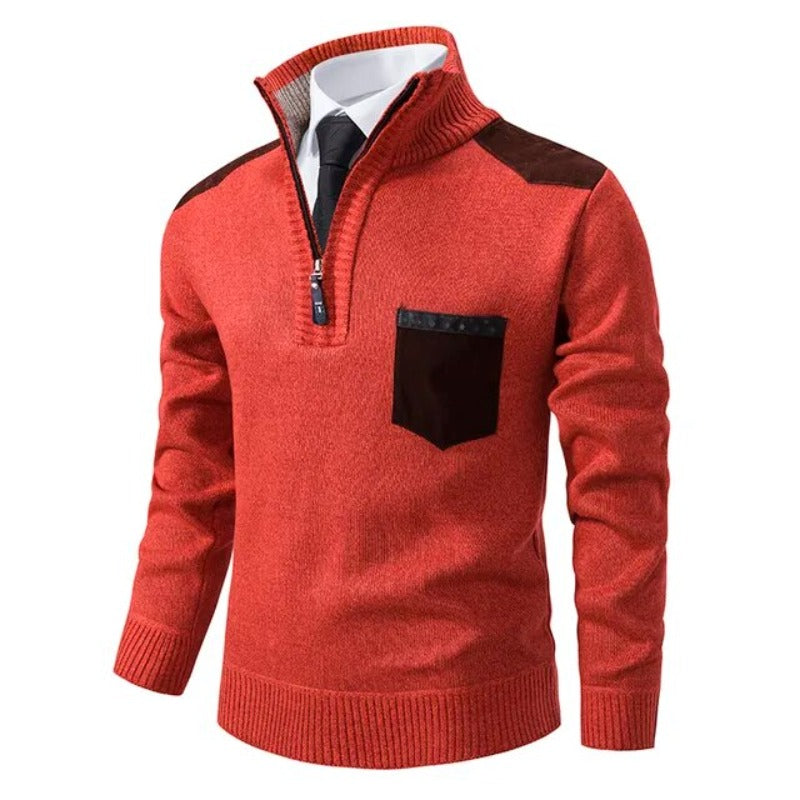 Pull-over à col et poche - Macris