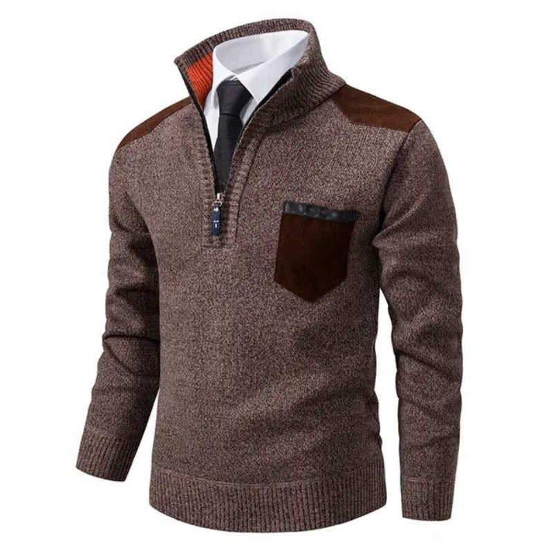 Pull-over à col et poche - Macris