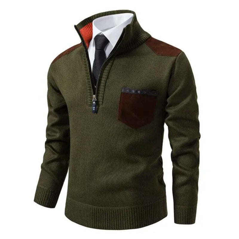 Pull-over à col et poche - Macris