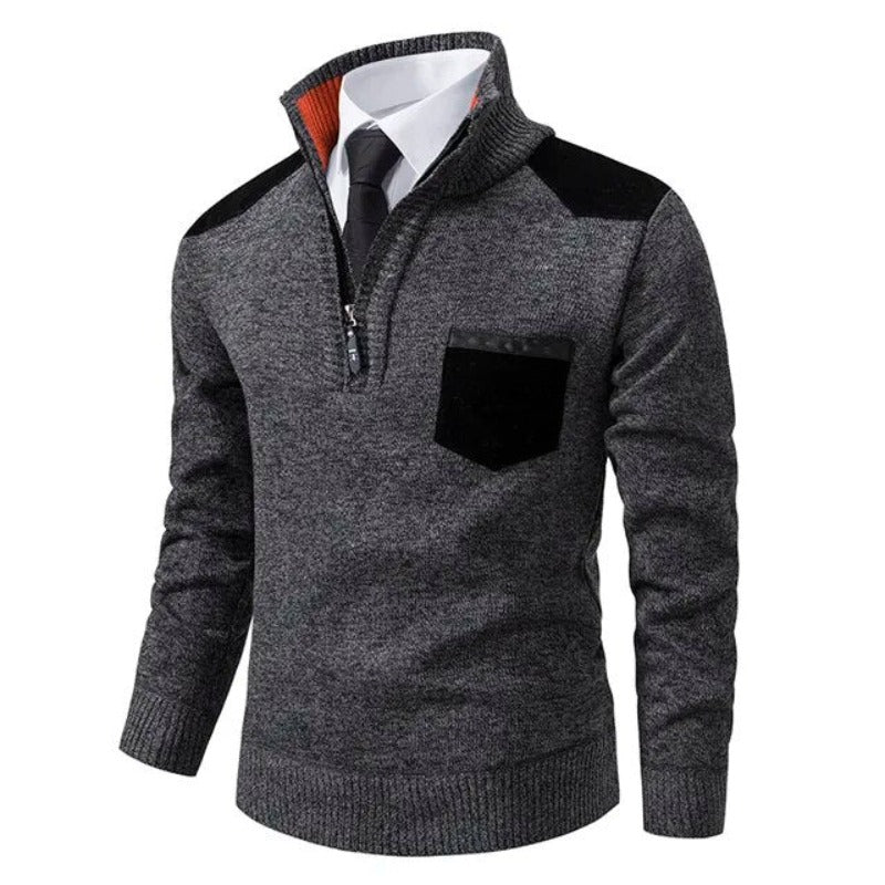 Pull-over à col et poche - Macris