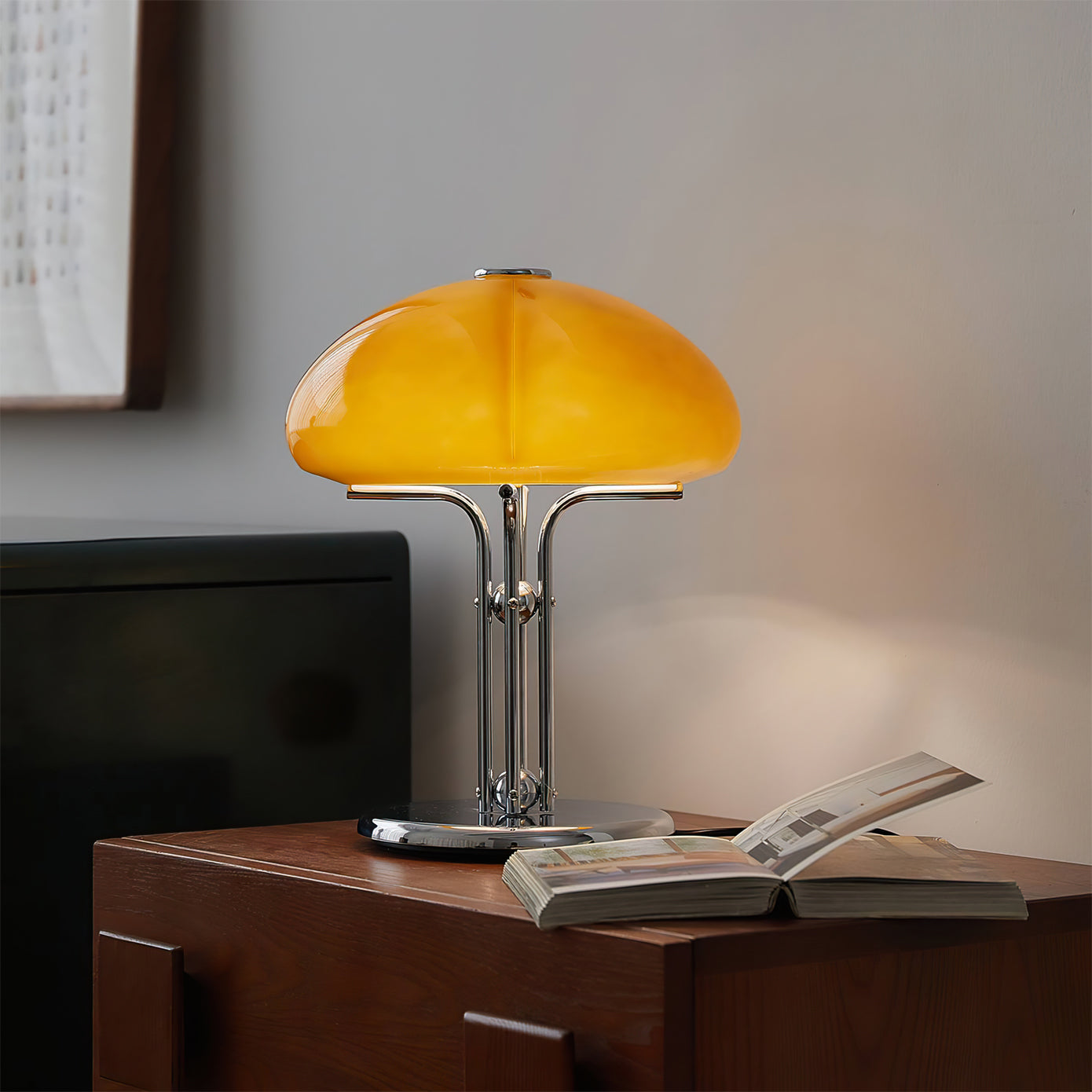 OrangeCurve - Moderne Glas Bordlampe