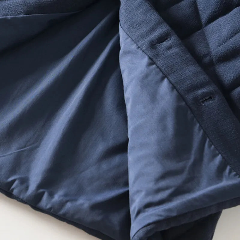 Veste d'été pour hommes avec boutons et matelassage en losanges