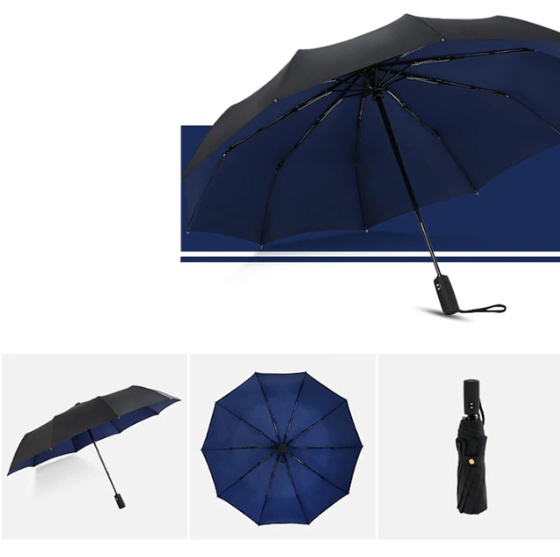 Vindafvisende stormparaply