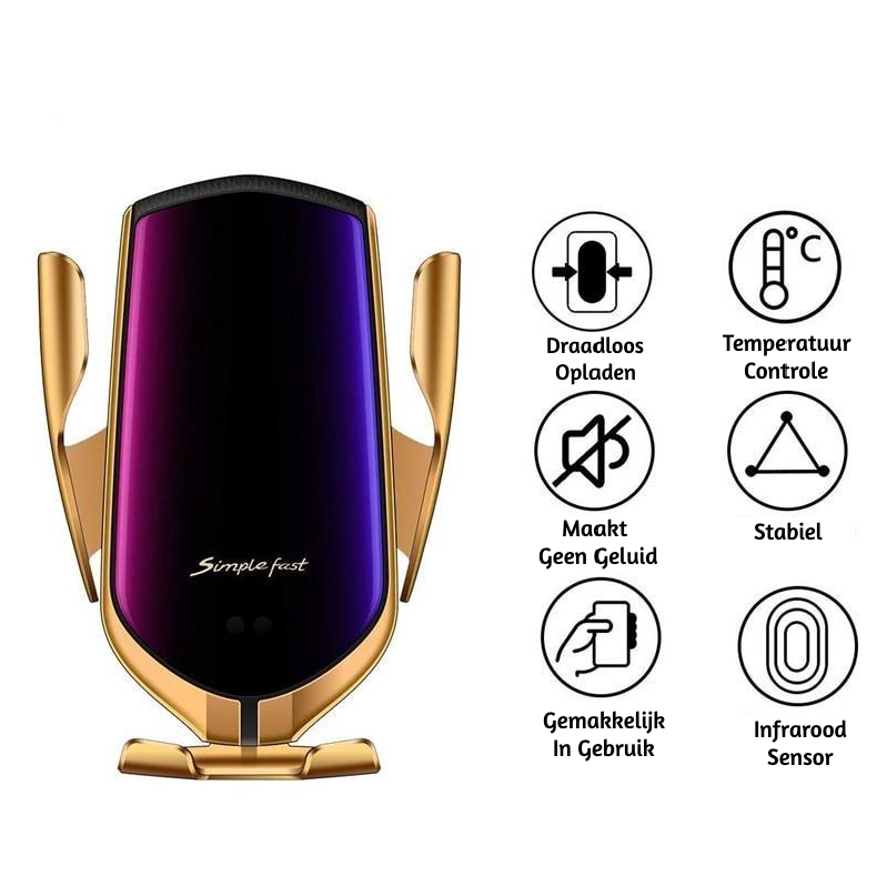 Support de téléphone à serrage automatique