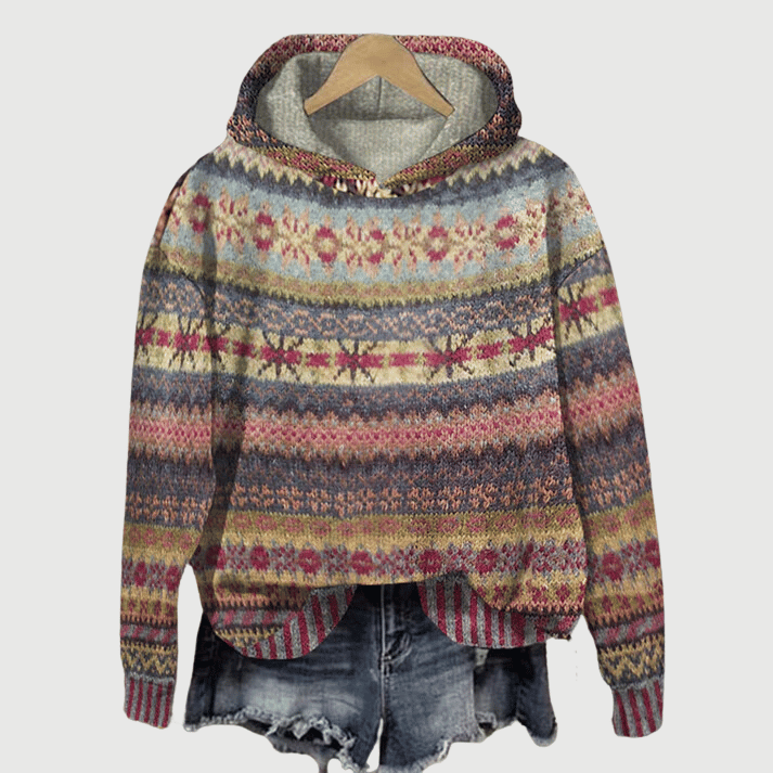 Sweat à capuche chaud style norvégien pour femmes - Avril