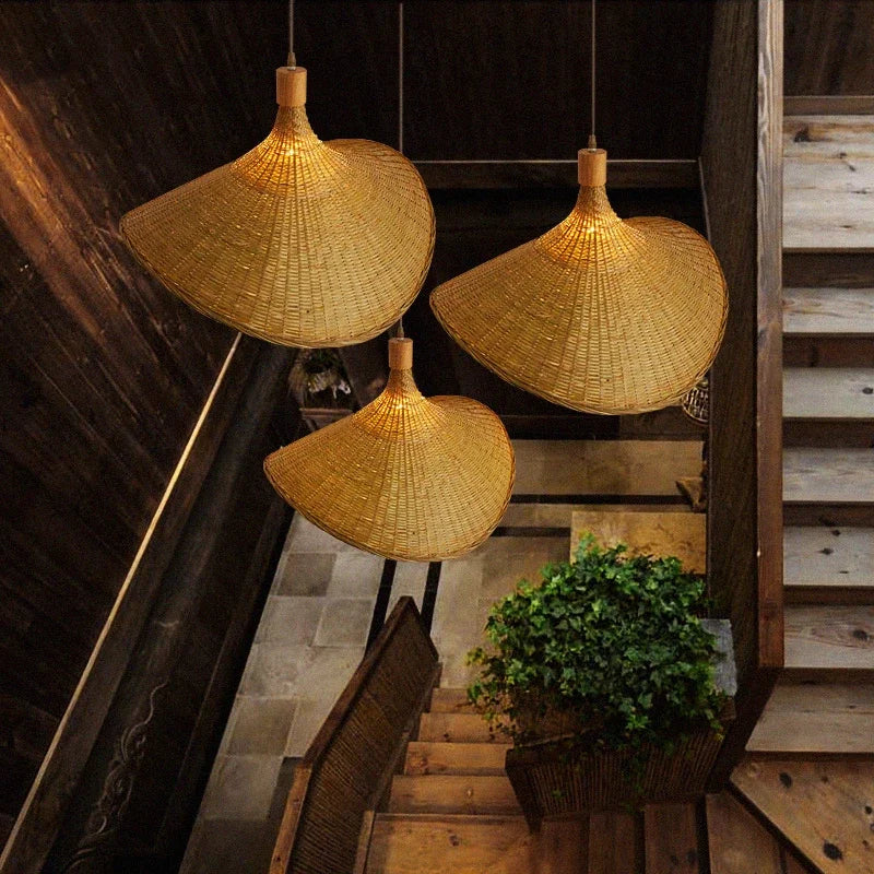 NatureGlow - Woven Bamboo Pendant Light