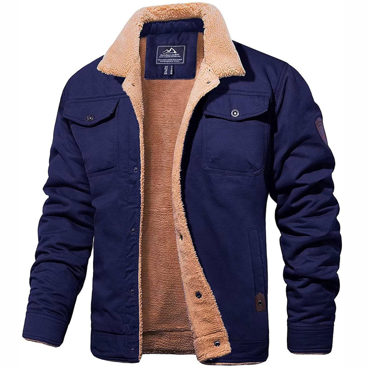Manteau pour homme avec fermeture à boutons et poches - Pabio