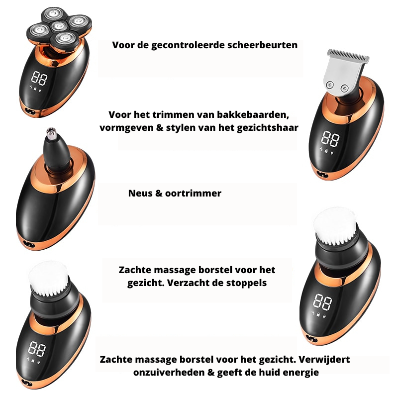 Tondeuse rasoir multifonction étanche sans fil pour hommes