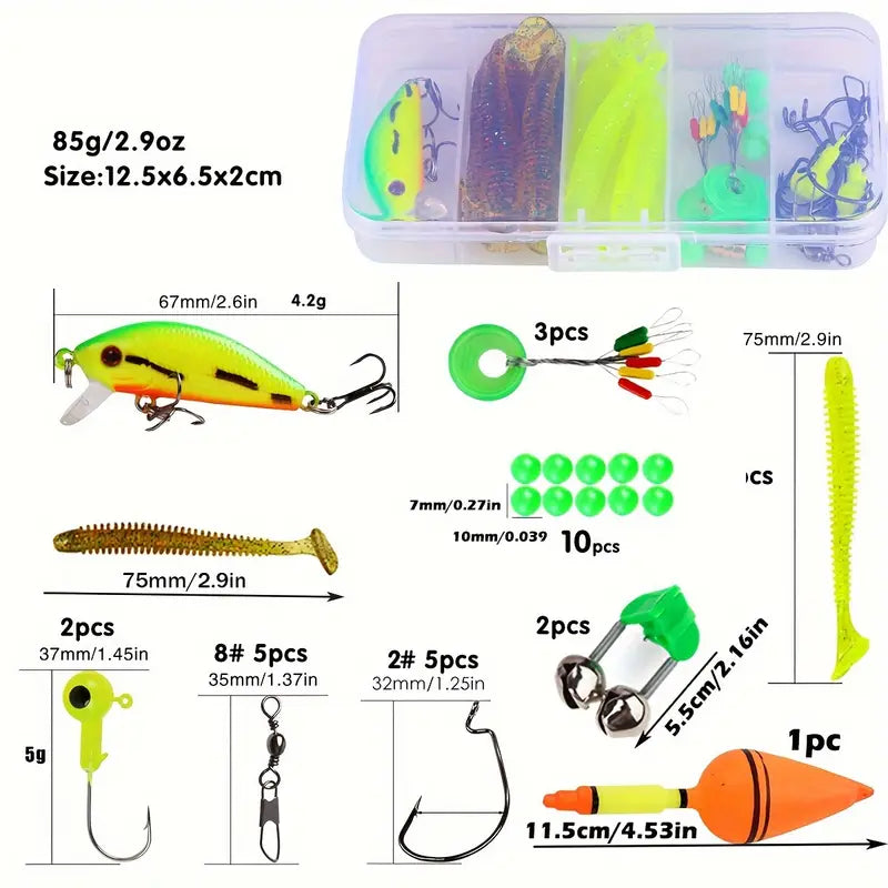1.8m Telescopic Fishing Rod with Reel and Accessories