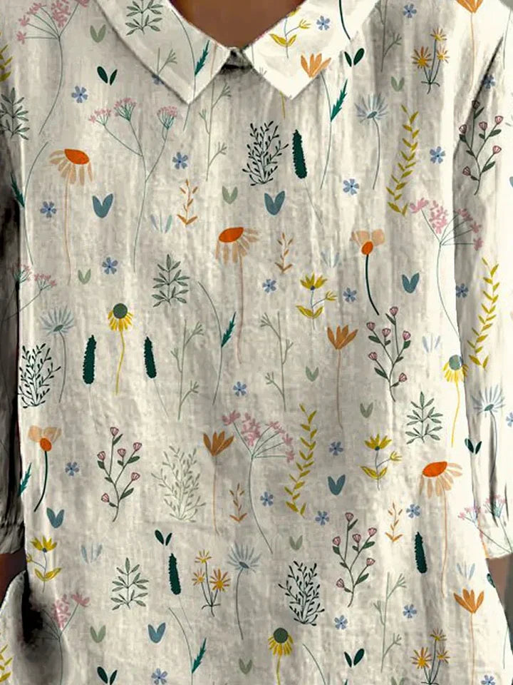 Antonella – Romantisk vilde blomster damebluse
