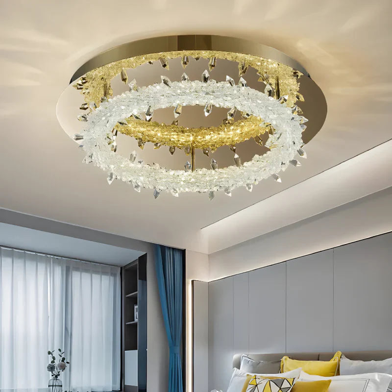 LuxeGlimmer - Modern Crystal Ceiling Light