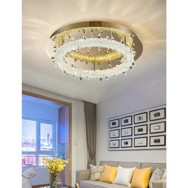 LuxeGlimmer - Modern Crystal Ceiling Light