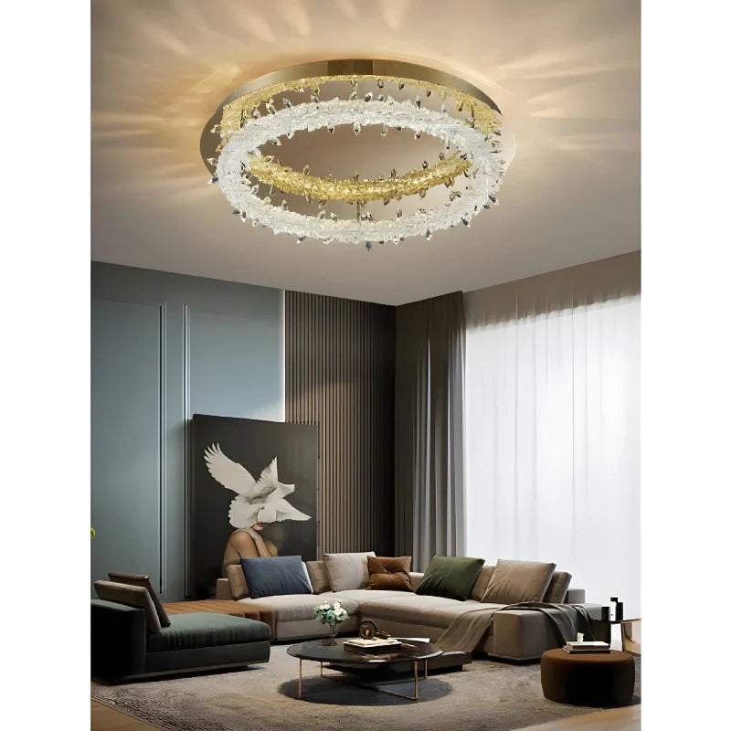 LuxeGlimmer - Modern Crystal Ceiling Light