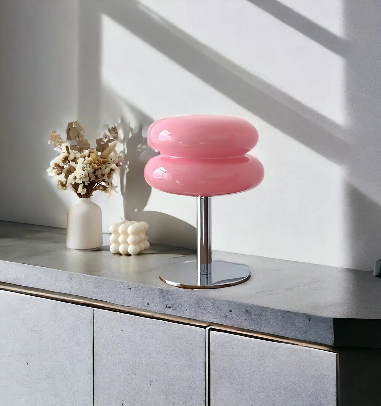MacaronGlow - Elegante Glastischlampe für Ihr Interieur