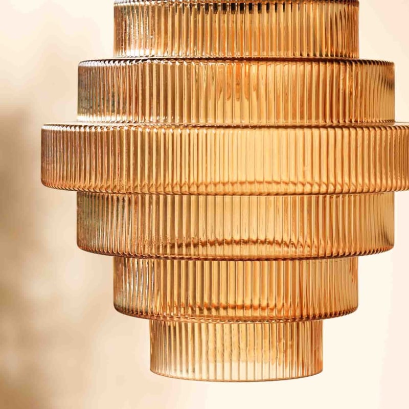 BrassGlow - Bottle-Shaped Brass Glass Pendant Light