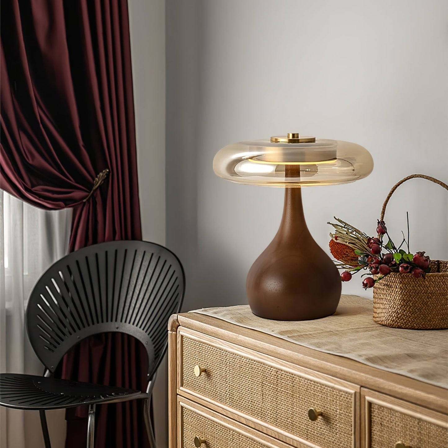 WoodLuxe - Lampe de table design avec LED réglable