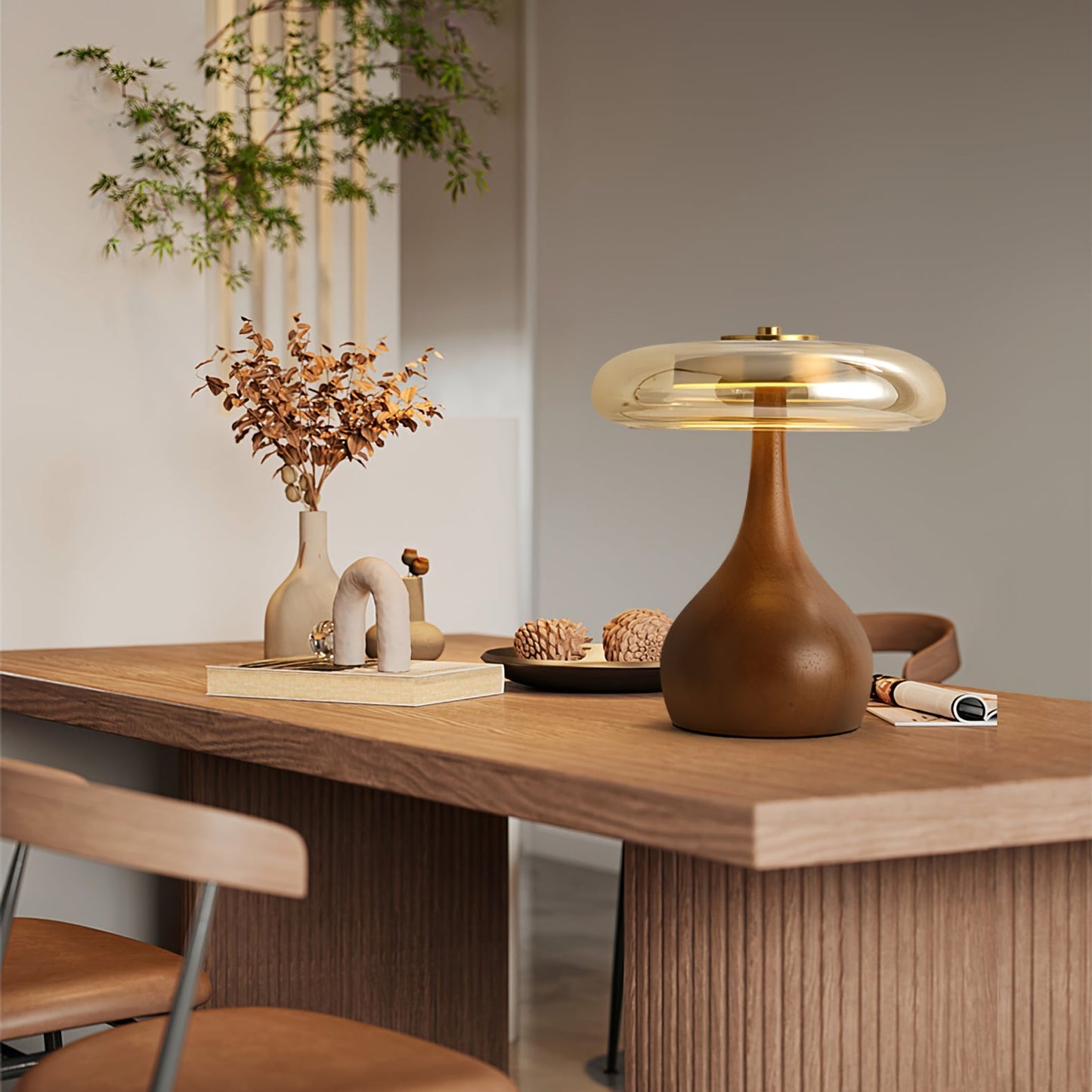 WoodLuxe - Lampe de table design avec LED réglable