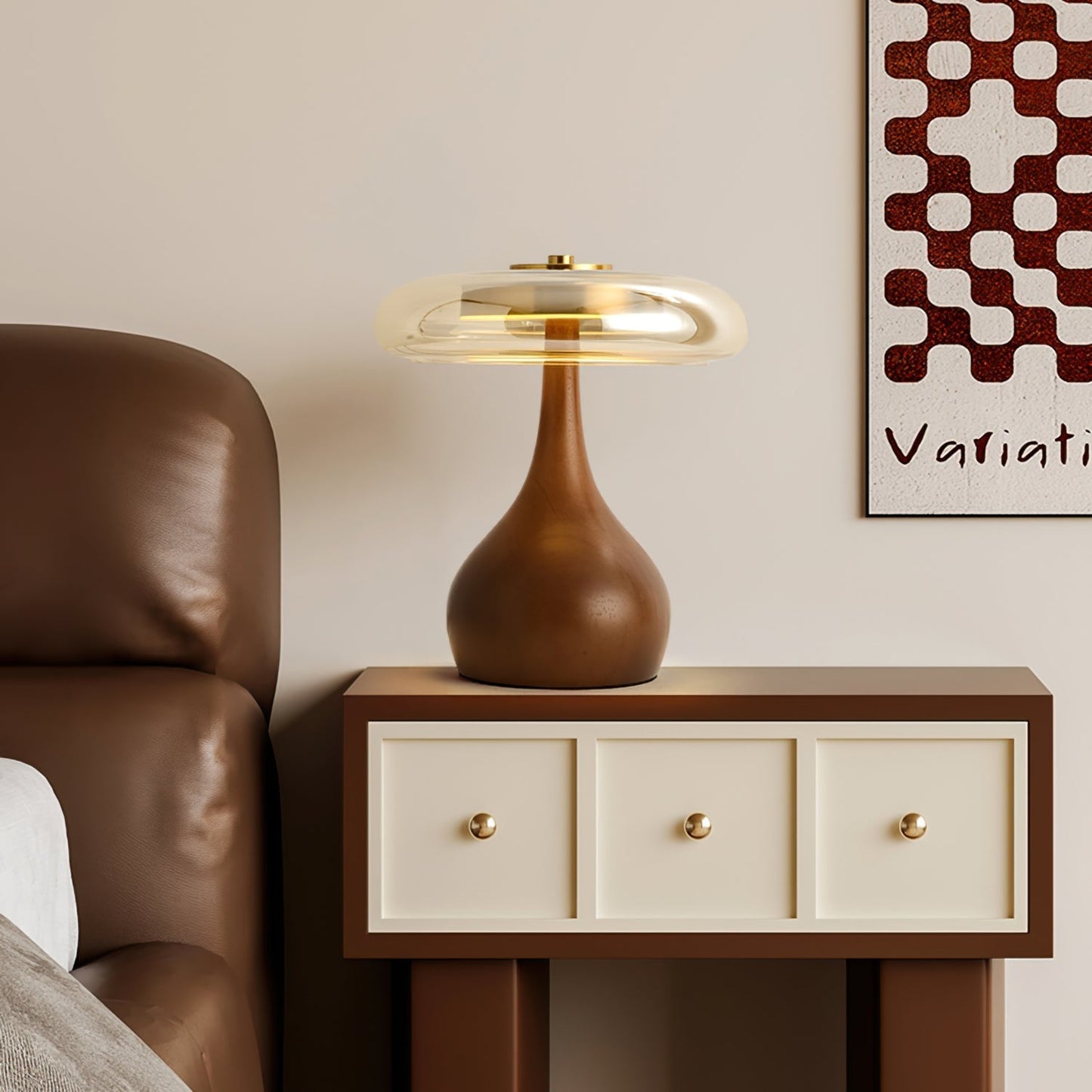 WoodLuxe - Lampe de table design avec LED réglable