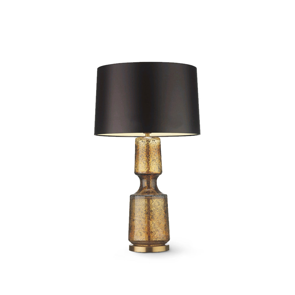 SleekAura - Elegant Table Lamp with Glass and Metal Design