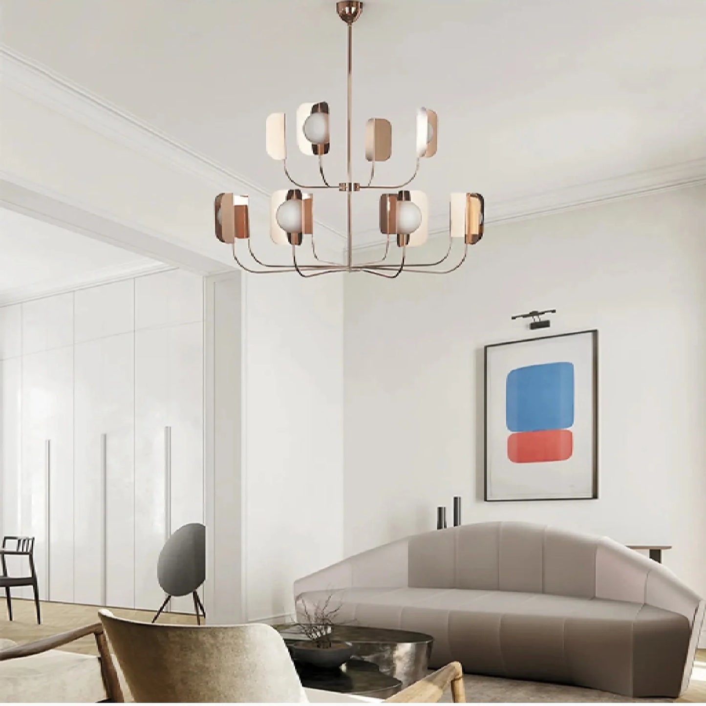 Glamora - Modern Rose Gold Ceiling Light